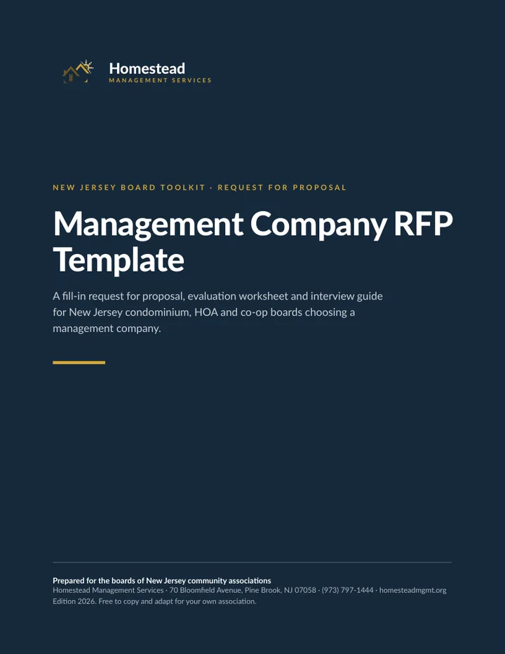 Cover of Management Company RFP Template